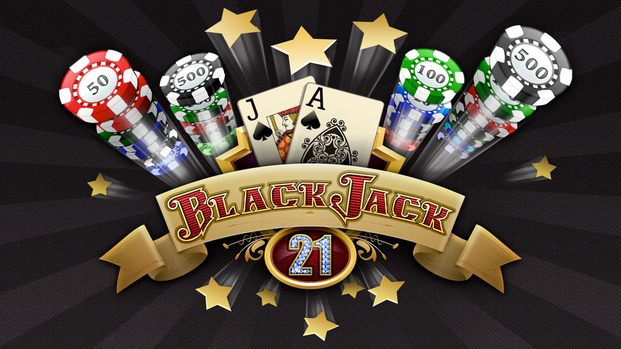 blackjack 21 - with casino chips and playing cards