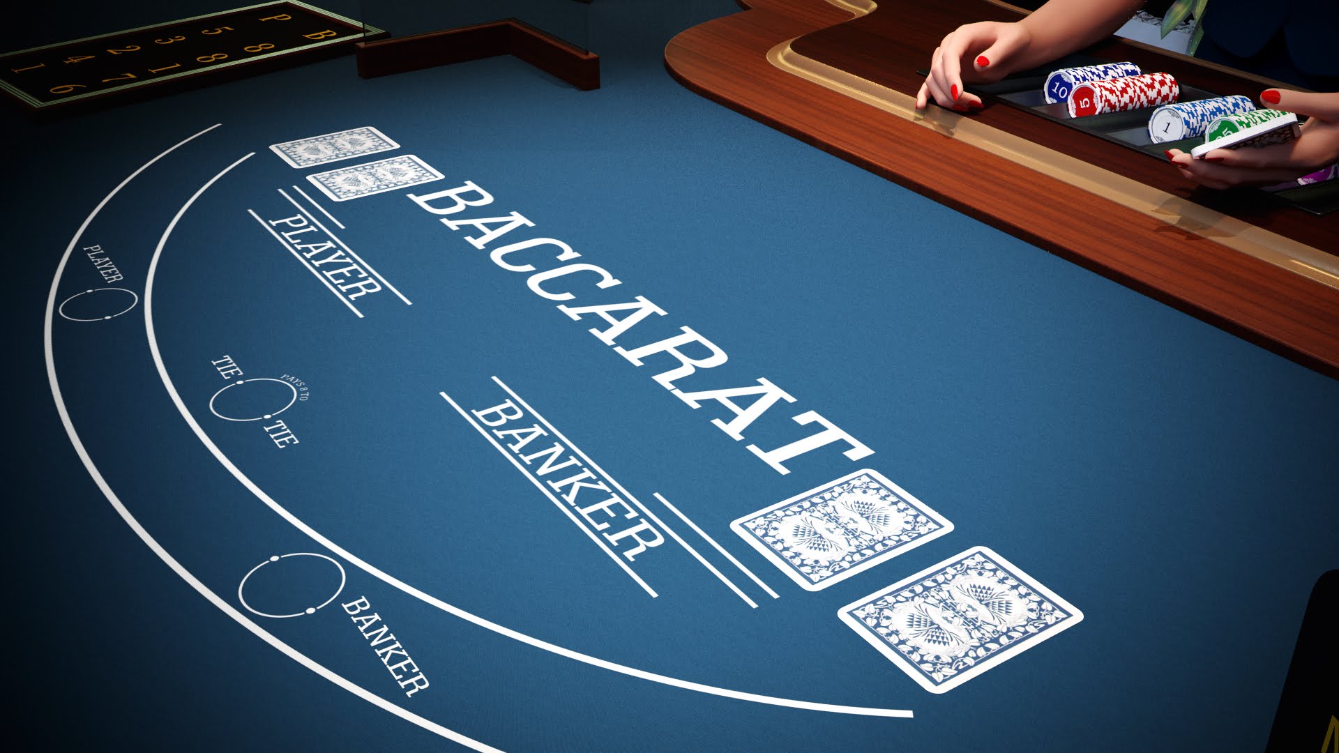 live baccarat table